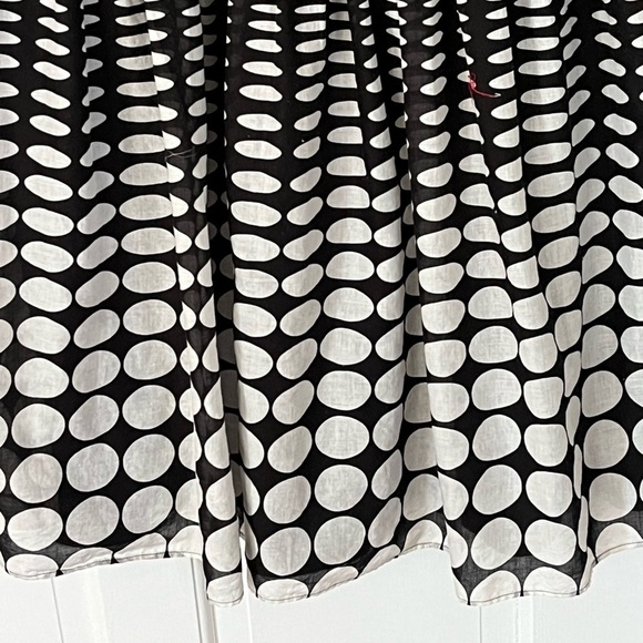 Talbots Geo Black and White Polkadot Fit and Flare Dress Size 6P Pin Up Retro - Picture 4 of 12